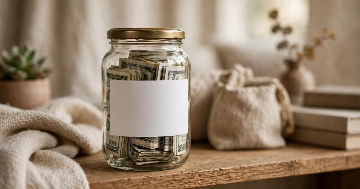 Savings balance growing into a one-month money buffer, giving breathing room between paychecks