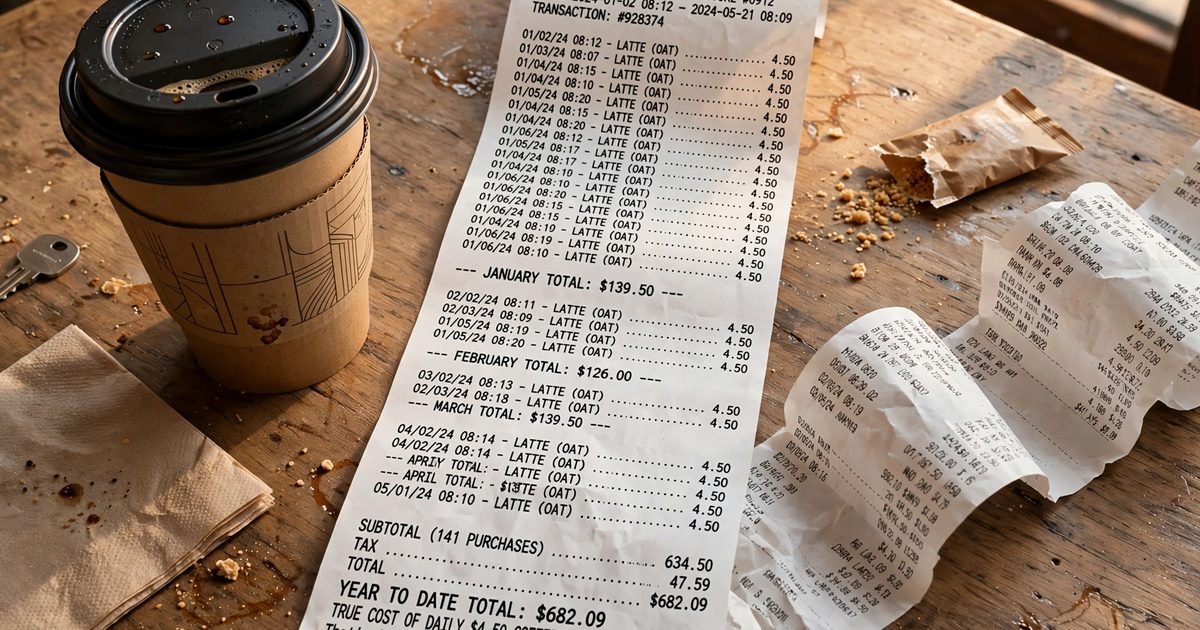 Daily coffee habit cost calculation